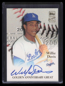 2001 Topps Golden Anniversary Autographs GAAWD Willie Davis Auto