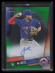 2019 Finest Autographs Green Refractor FAJMC Jeff McNeil Rookie Auto 45/99