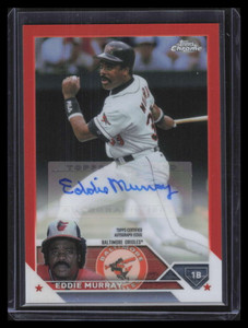 2023 Topps Chrome Legend Autographs Orange Refractor Eddie Murray Auto 1/25