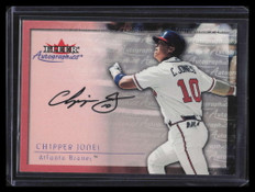 2001 Fleer Autographics 50 Chipper Jones Auto