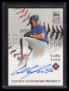 2001 Topps Golden Anniversary Autographs GAACL Colby Lewis Auto i2