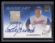 2001 Topps Base Hit Autograph Relics Mike Scioscia 2000 Opening Day Base Auto