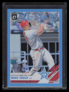 2019 Donruss Optic Carolina Blue Refractor 100 Mike Trout AS 44/50 All-Stars