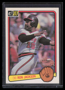 1983 Donruss 639a Ron Jackson ERR A's in Glove Error SP