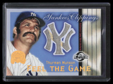 2000 Greats of the Game Yankees Clippings yc15 Thurman Munson Jersey Feel Game