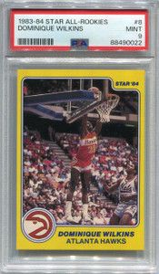 1983-84 Star All-Rookies 8 Dominique Wilkins Rookie PSA 9 MINT