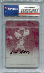 2007 Playoff Prestige Printing Plate Magenta 192 Darrelle Revis Rookie Auto 1/1