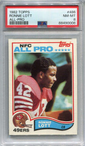 1982 Topps 486 Ronnie Lott All-Pro Rookie PSA 8 NM-MT 88490008