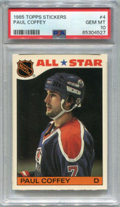 1985-86 Topps Sticker Inserts 4 Paul Coffey PSA 10 GEM MT