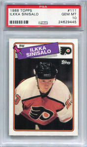 1988-89 Topps 111 Ilkka Sinisalo PSA 10 GEM MT