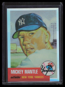 1996 Topps Mantle Finest Refractor 3 Mickey Mantle 1953 Topps 132276