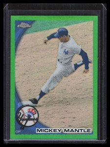 2010 Topps Chrome Wrapper Redemption Green Refractor 226 Mickey Mantle 482/599