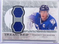 12-13 Upper Deck Artifacts Treasures Vincent Lecavalier dual jersey #TS-VL