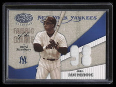 2004 Leaf Certified Fabric of the Game Year 158 Darryl Strawberry Jersey 53/98