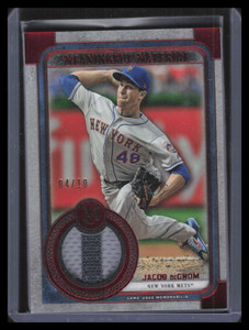 2019 Topps Museum Meaningful Material Relics Ruby MMRJd Jacob deGrom Patch 4/10