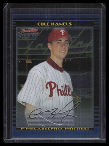 2002 Bowman Chrome Draft 17 Cole Hamels Rookie