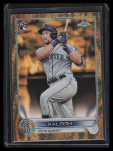 2022 Topps Gilded Chrome Gold Etch Lava Refractor 5 Cal Raleigh Rookie 10/10