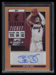 2018-19 Panini Contenders Optic Autographs Orange 10 Dwyane Wade Auto 7/25