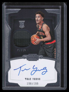 2018-19 Panini Dominion 180 Trae Young Rookie Jersey Auto 198/199