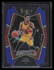 2021-22 Select Prizms Blue Die Cut Refractor 131 Trae Young 103/249