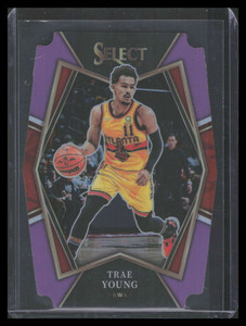 2021-22 Select Prizms Purple Die Cut Refractor 131 Trae Young 11/99