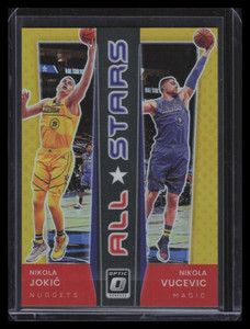 2021-22 Donruss Optic All-Stars Gold Refractor 3 Vucevic Nikola Jokic 10/10