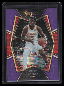 2021-22 Select Prizms Neon Purple Pulsar Refractor 166 Clint Capela 4/5