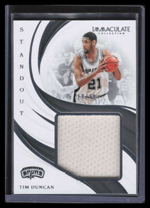 2018-19 Immaculate Collection Standout Memorabilia 4 Tim Duncan Jersey 18/99