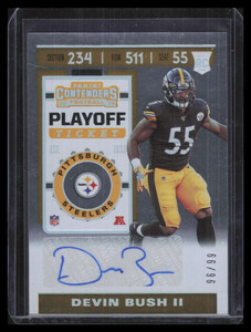 2019 Panini Contenders Playoff Ticket 238a Devin Bush Rookie Auto 96/99
