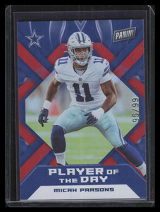 2022 Panini Player of the Day Red 44 Micah Parsons 95/99