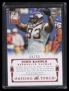 2013 Elite Passing the Torch Red 12 Jared Allen John Randle 25/25