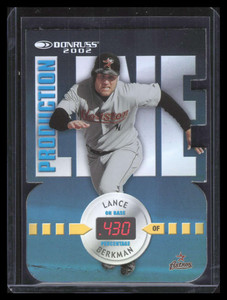 2002 Donruss Production Line Die Cuts 6 Lance Berkman OBP 34/100