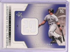 2002 Fleer E-X Jorge Posada Behind The Numbers Jersey #18