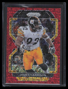 2021 Panini Prizm Prizms No Huddle Red 259 James Harrison 16/50