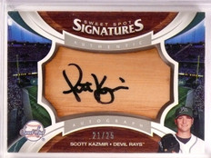 2006 UD Sweet Spot Scott Kazmir Bat Barrel Autograph Black #D21/25 #169