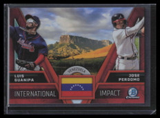 2024 Bowman Chrome International Impact Orange Refractor Guanipa Perdomo RC 7/25
