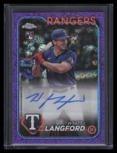 2024 Topps Chrome Update Autographs Purple Refractor Wyatt Langford RC Auto /299
