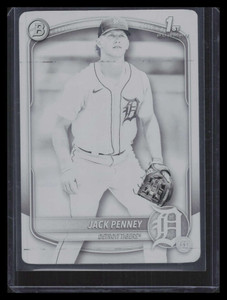 2025 Bowman Prospects Printing Plate Black bp60 Jack Penney Rookie 1/1