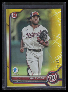2022 Bowman Draft 1st Edition Yellow Foil bd171 James Wood Rookie 9/75