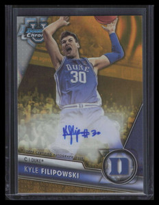 2023-24 Bowman Chrome U Autographs Gold Refractor Fyle Filipowski RC Auto 44/50