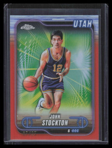2024-25 Topps Chrome Orange Refractor 46 John Stockton 7/25