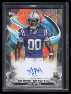2024 Topps Inception Rookie Autographs Orange RAAM Adonai Mitchell RC Auto 20/50