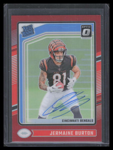 2024 Donruss Optic Rated Rookies Autographs Red Jermaine Burton RC Auto 30/75