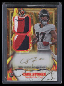2024 Topps Resurgence Ignite Autograph Gold Cade Stover RC Dual Patch Auto 28/50