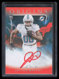 2024 Panini Origins Rookie Autographs Orange 18 Jaylen Wright Rookie Auto 62/75
