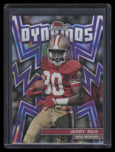 2024 Finest Dynamos Purple Refractor dyn28 Jerry Rice 23/125