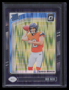 2024 Donruss Optic Purple Shock Refractor 209 Bo Nix RR Rated Rookie 153110
