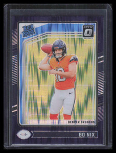 2024 Donruss Optic Purple Shock Refractor 209 Bo Nix RR Rated Rookie 153114