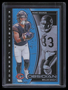 2024 Panini Obsidian Eclipsing Legends Blue 11 Willie Gault Rome Odunze RC 24/25