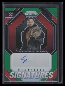 2024 Panini Prizm WWE Champion Signatures Prizms Green Seth Freakin Rollins Auto